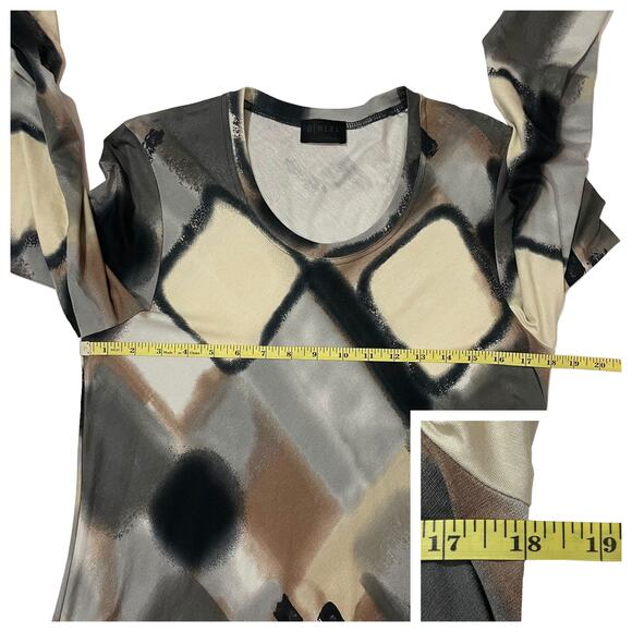 Q'Neel Neutral Printed Long Sleeve Tunic - US 8 - Picture 4 of 11
